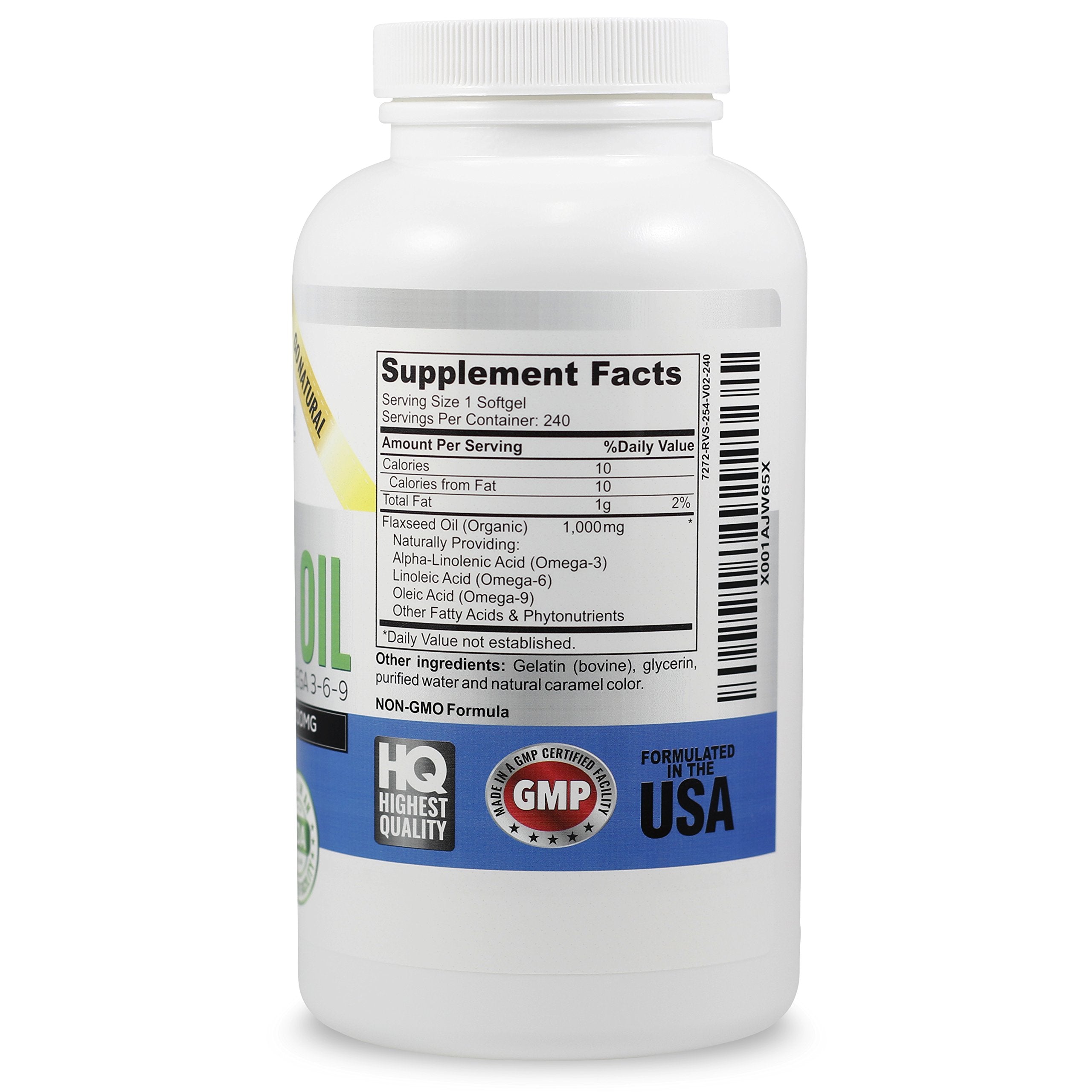 Vitalité Now! Flax Seed Oil 408g side view
