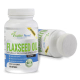 Vitalité Now! Flax Seed Oil Softgels 1000mg side view