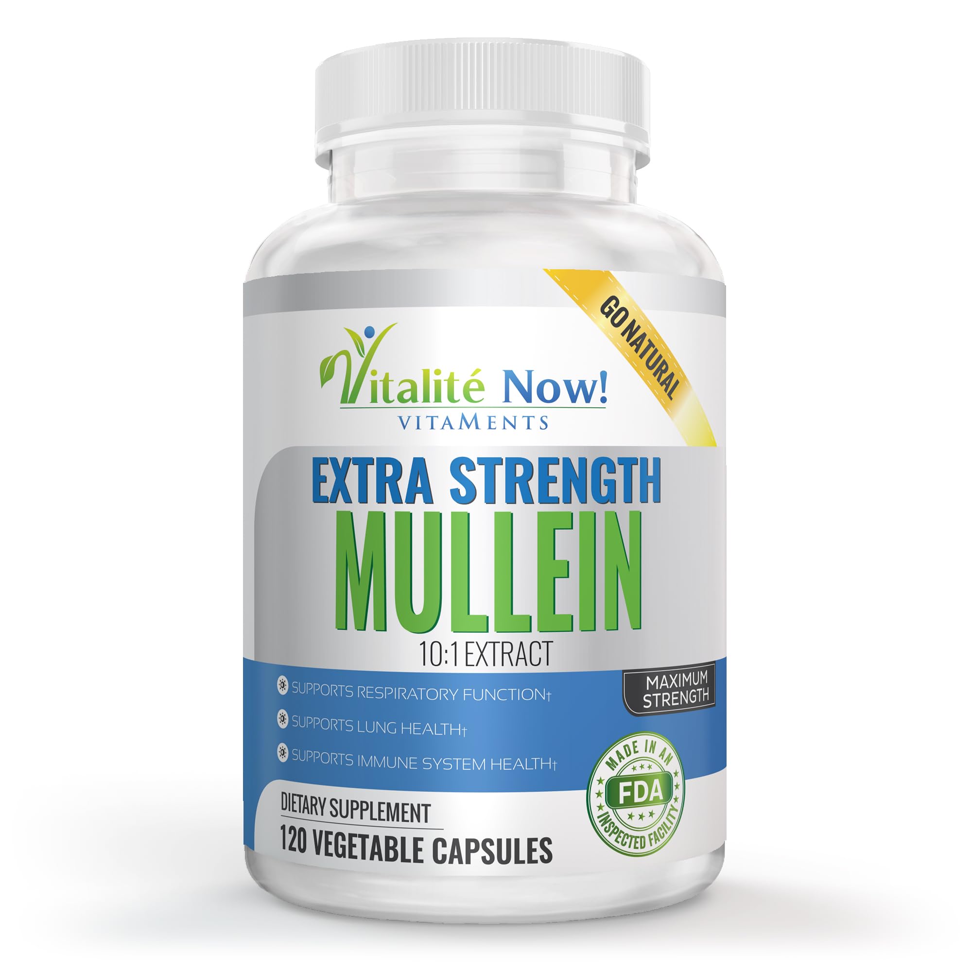 Vitalité Now! Mullein Extract 120 Count bottle front view