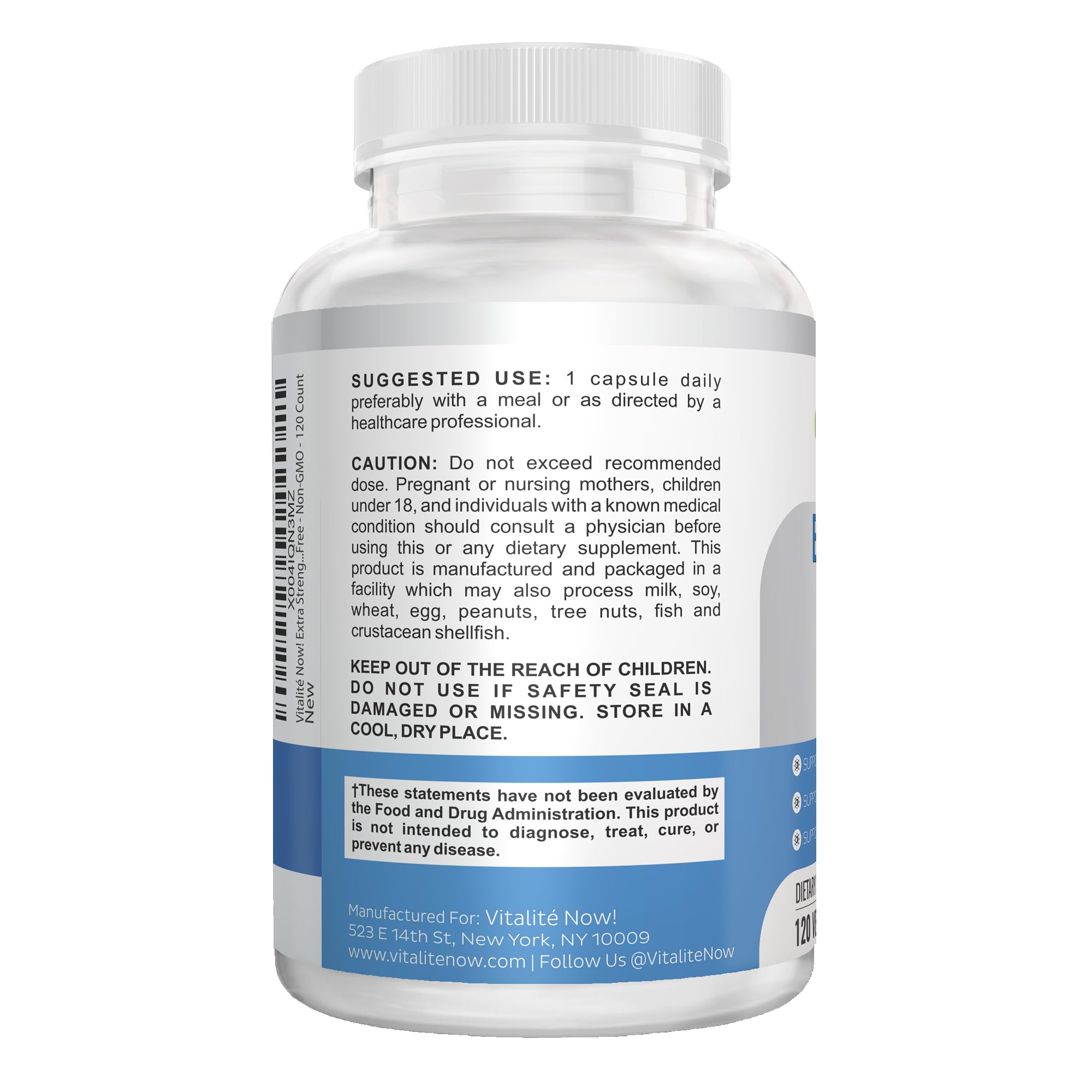 Vitalité Now! Mullein Extract bottle side view