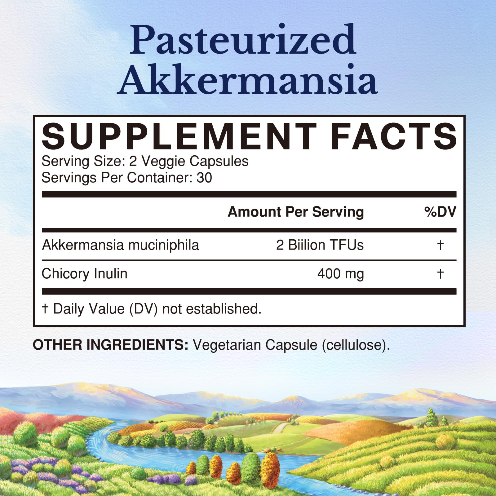 Vitalitown Akkermansia Muciniphila Probiotic 60g side view