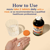 Vitalitown Calcium Supplement bottle back view