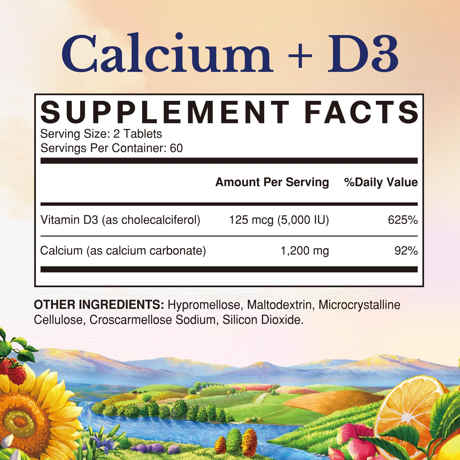 Vitalitown Calcium Supplement tablets close-up