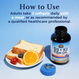 Vitalitown D3 K2 Fish Oil Supplement on a kitchen counter