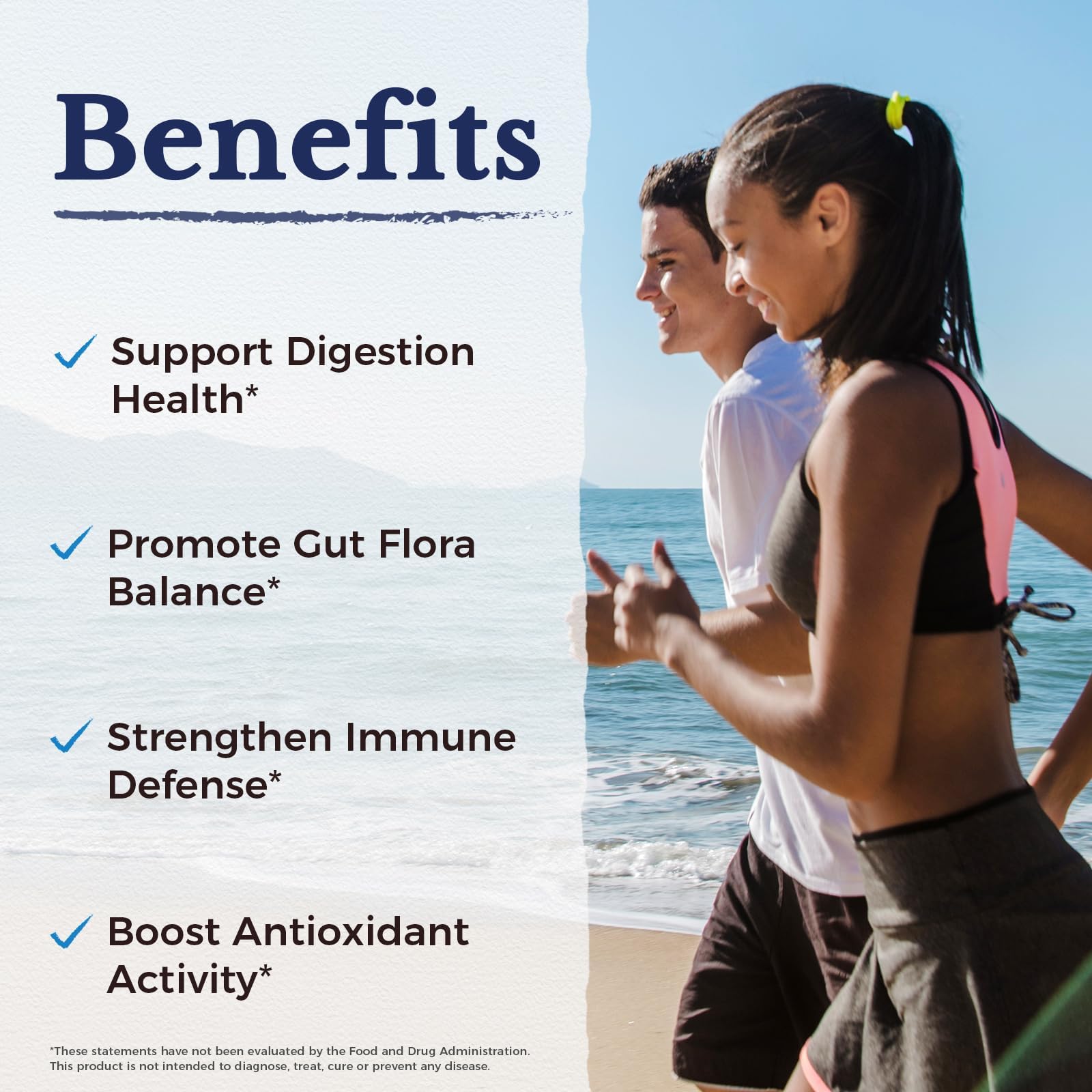 Vitalitown daily wellness Support Probiotics bottle with a measuring spoon