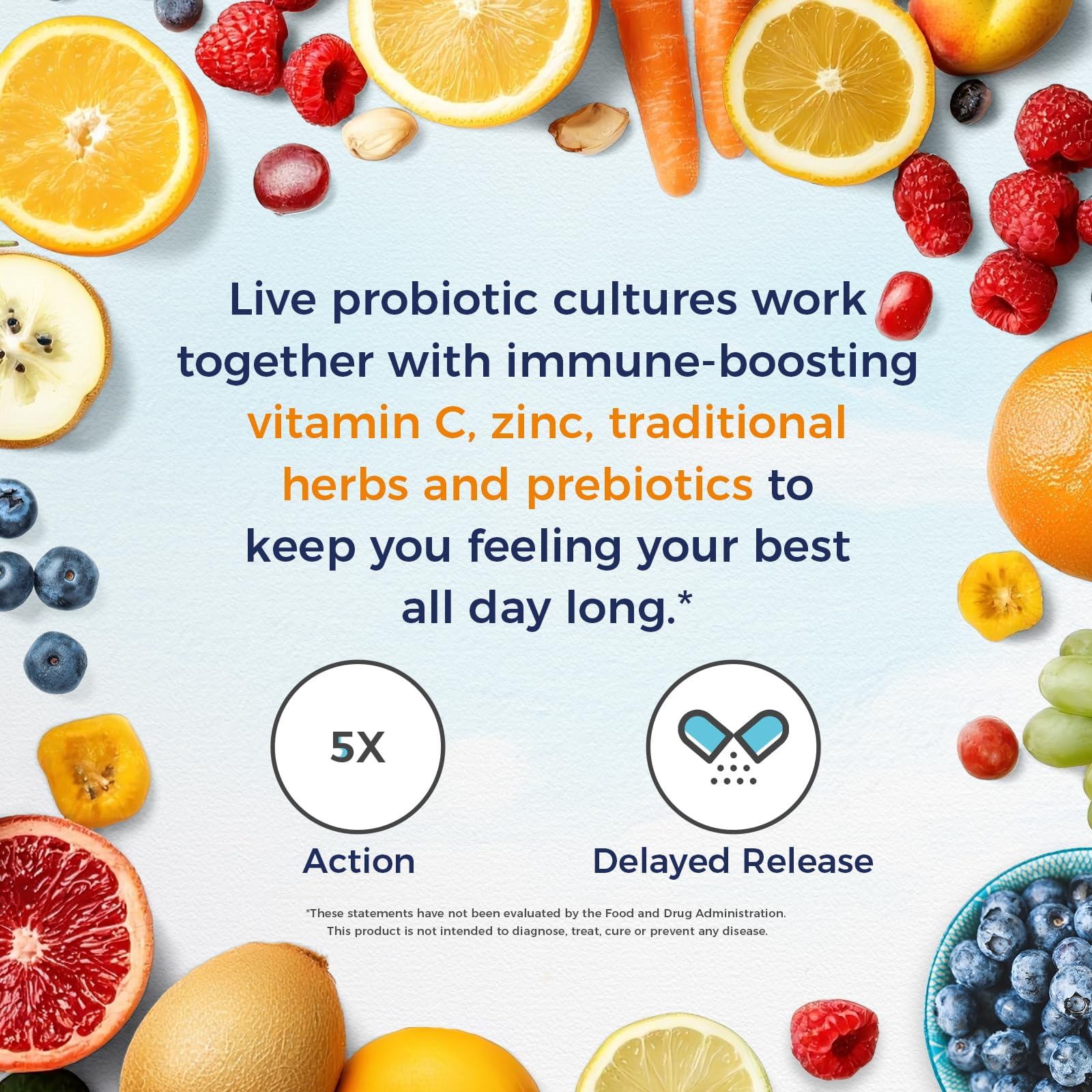 Vitalitown daily wellness Support Probiotics capsules on a table
