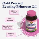 Vitalitown Evening Primrose Oil Softgels 1300mg bottle side view