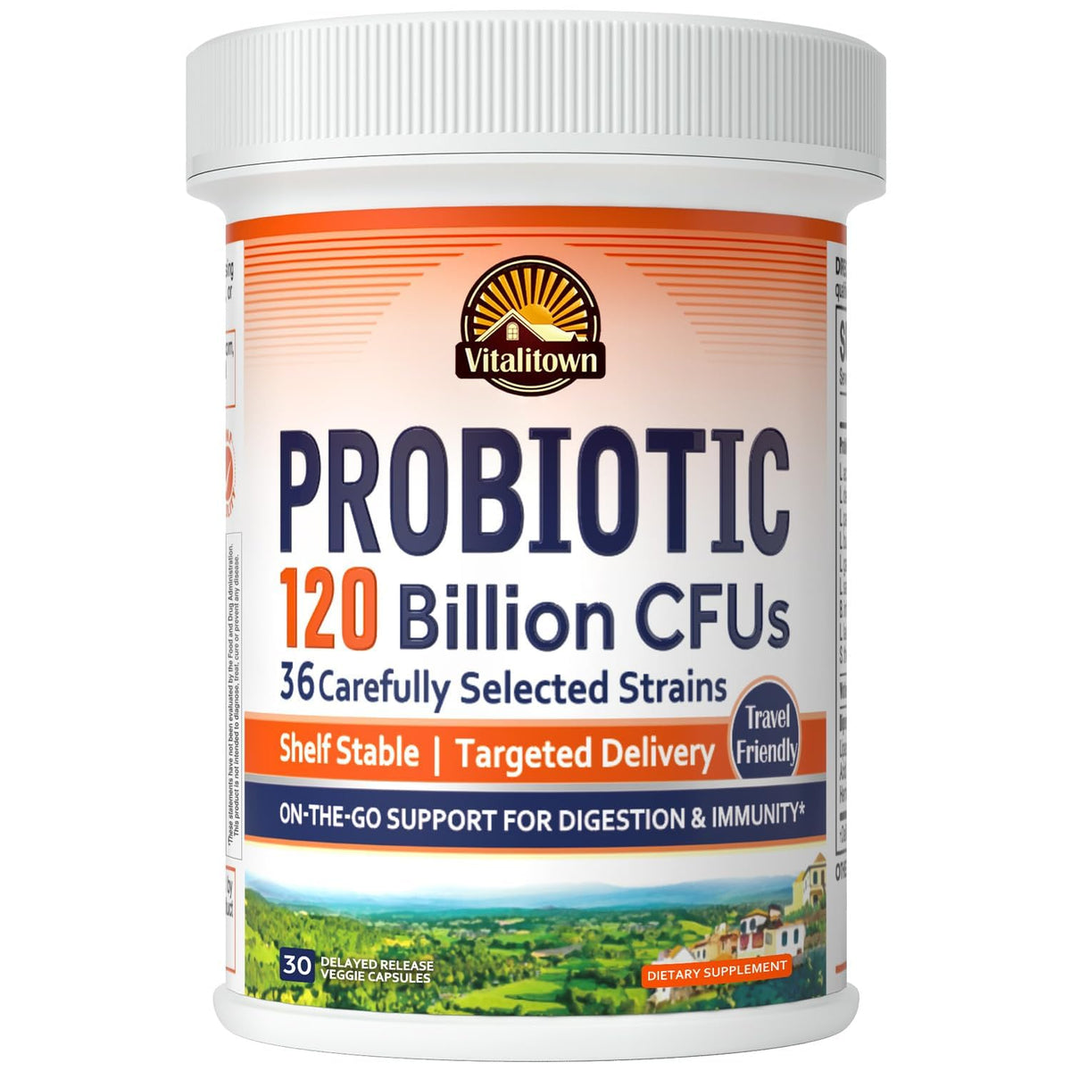 Vitalitown Grab&Go Probiotic front view of bottle
