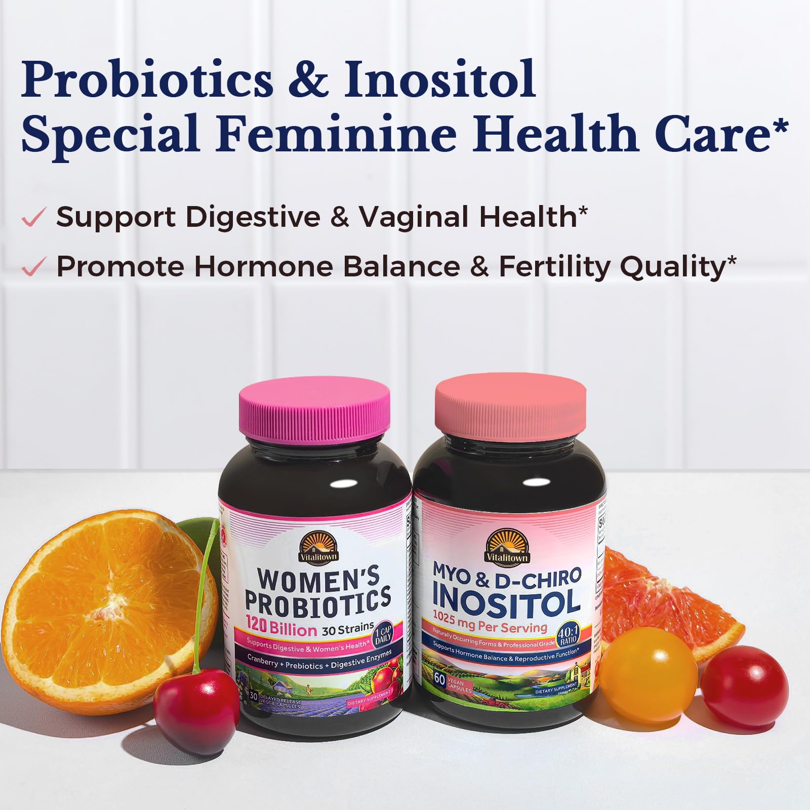 Vitalitown Inositol Supplement packaging display