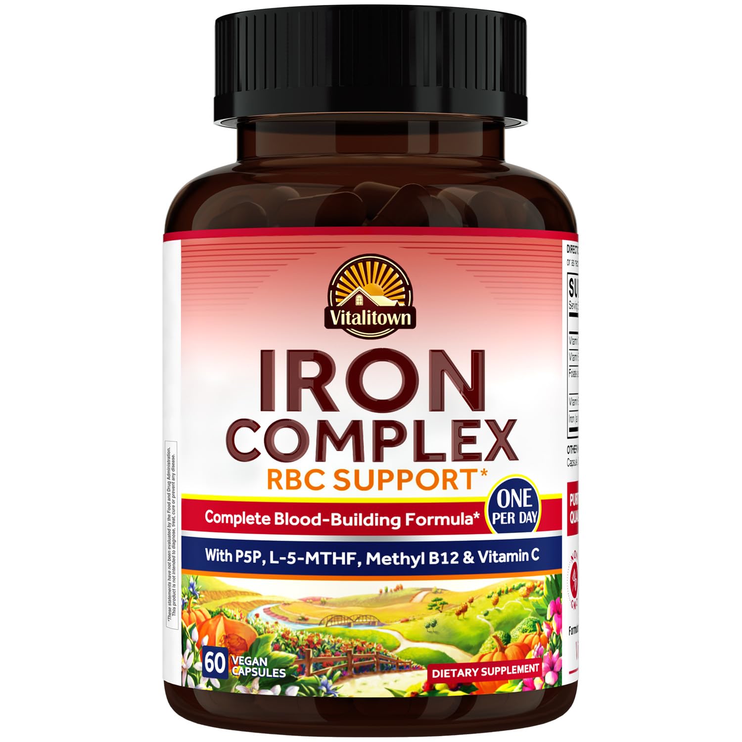 Vitalitown Iron Complex front view of bottle