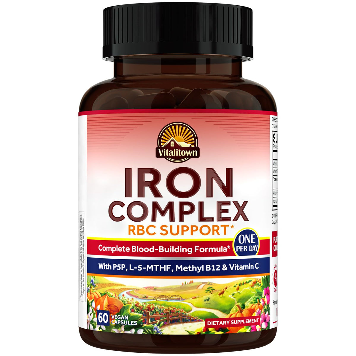Vitalitown Iron Complex front view of bottle