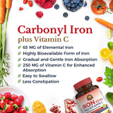Vitalitown Iron Supplement bottle with vitamin C label