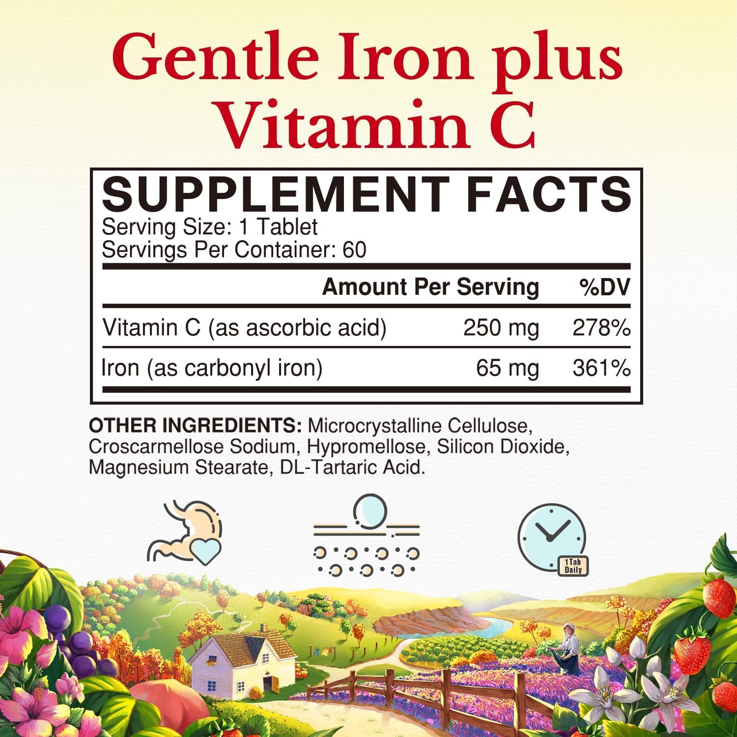 Vitalitown Iron Supplement ingredients list