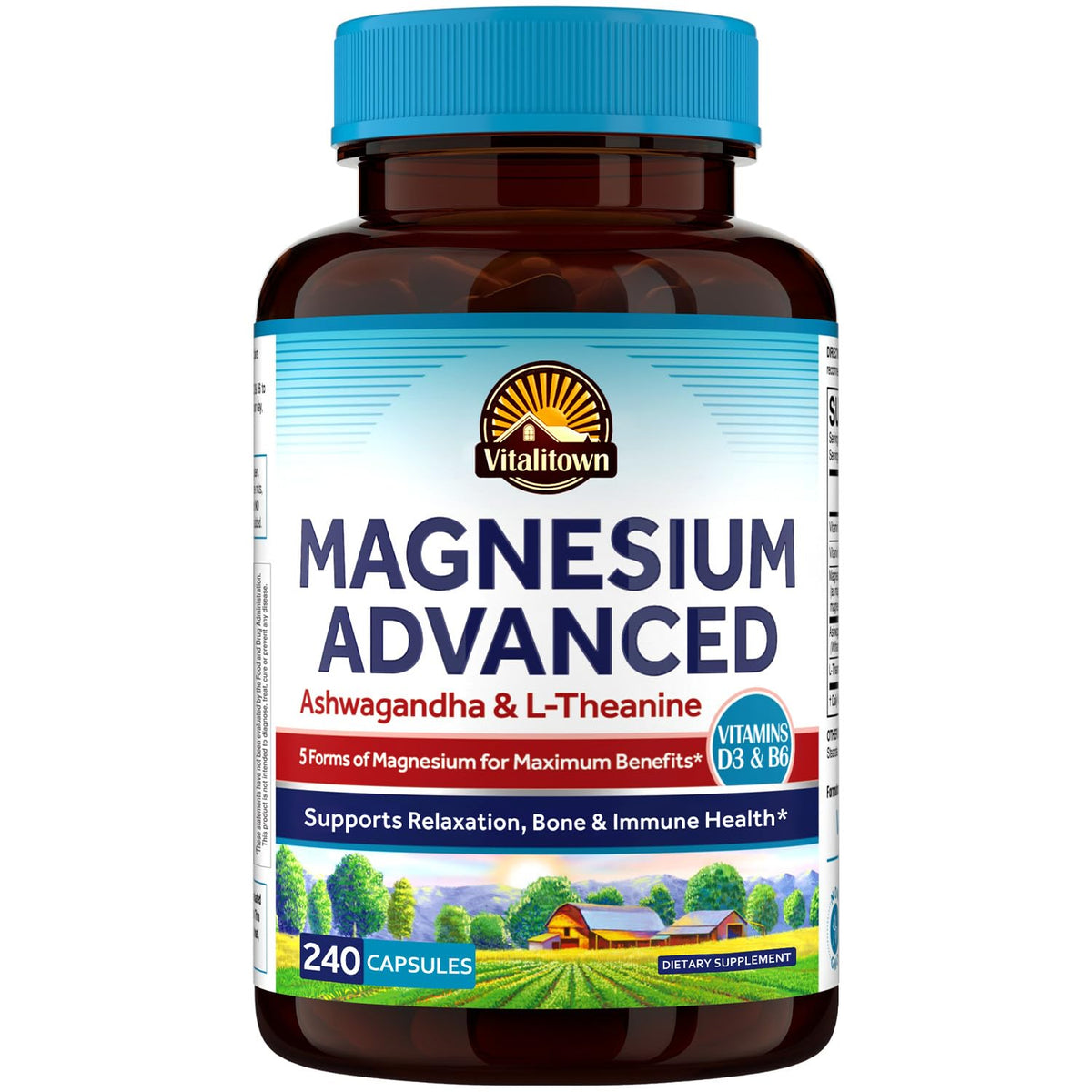 Vitalitown Magnesium Advanced supplement bottle front view