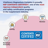 Vitalitown Magnesium Complex 240 Capsules back view