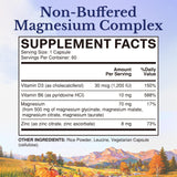 Vitalitown Magnesium Complex 68g back view with ingredients