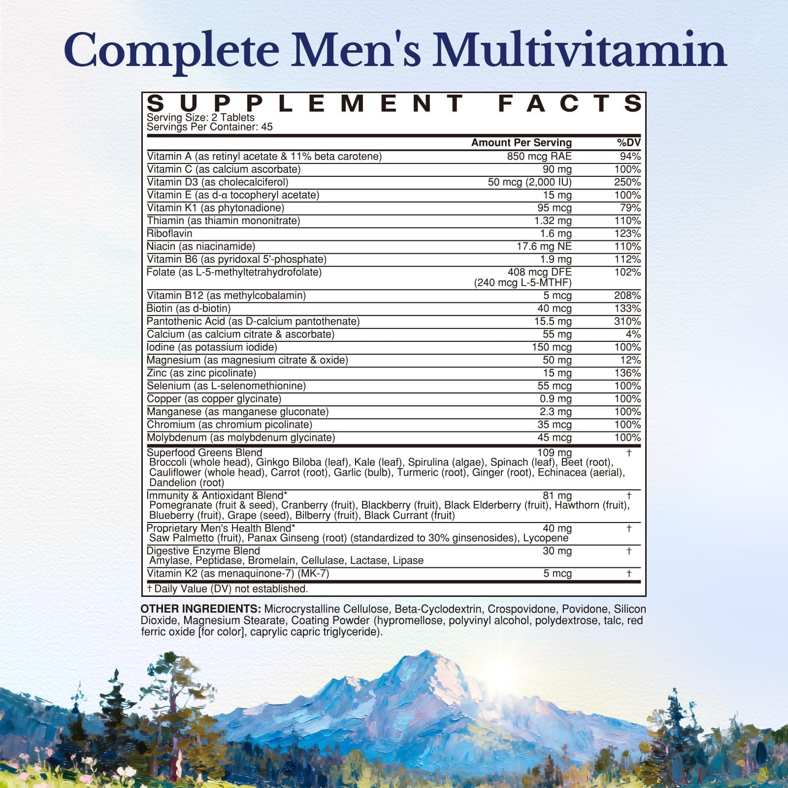 Vitalitown Multivitamin for Men side view showing capsule
