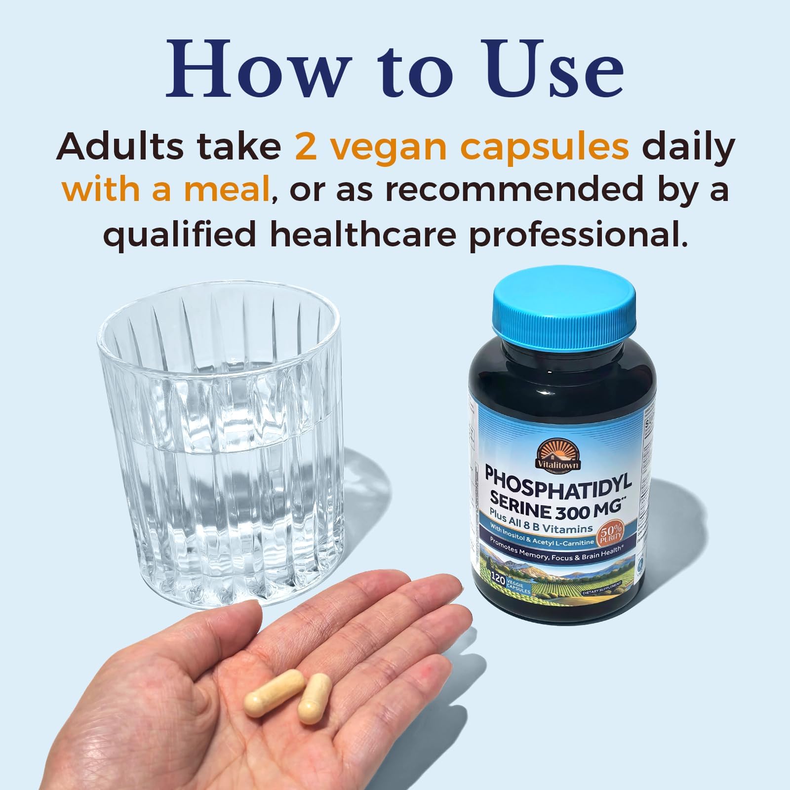 Vitalitown Phosphatidylserine supplement with capsules
