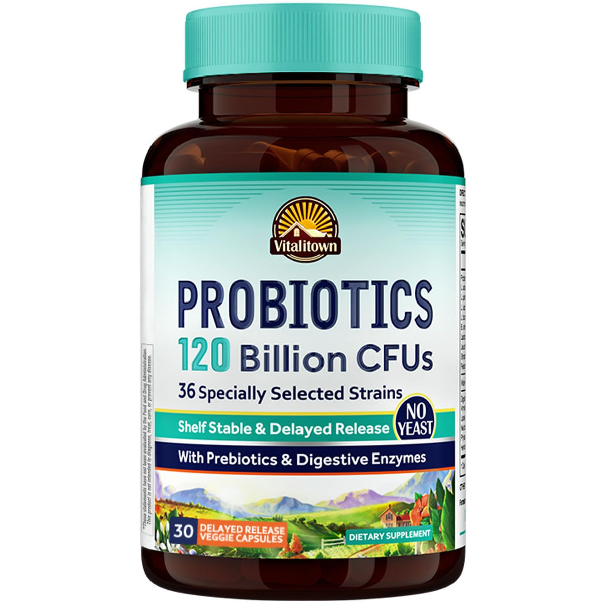 Vitalitown Probiotics 120 Billion CFUs capsule front view