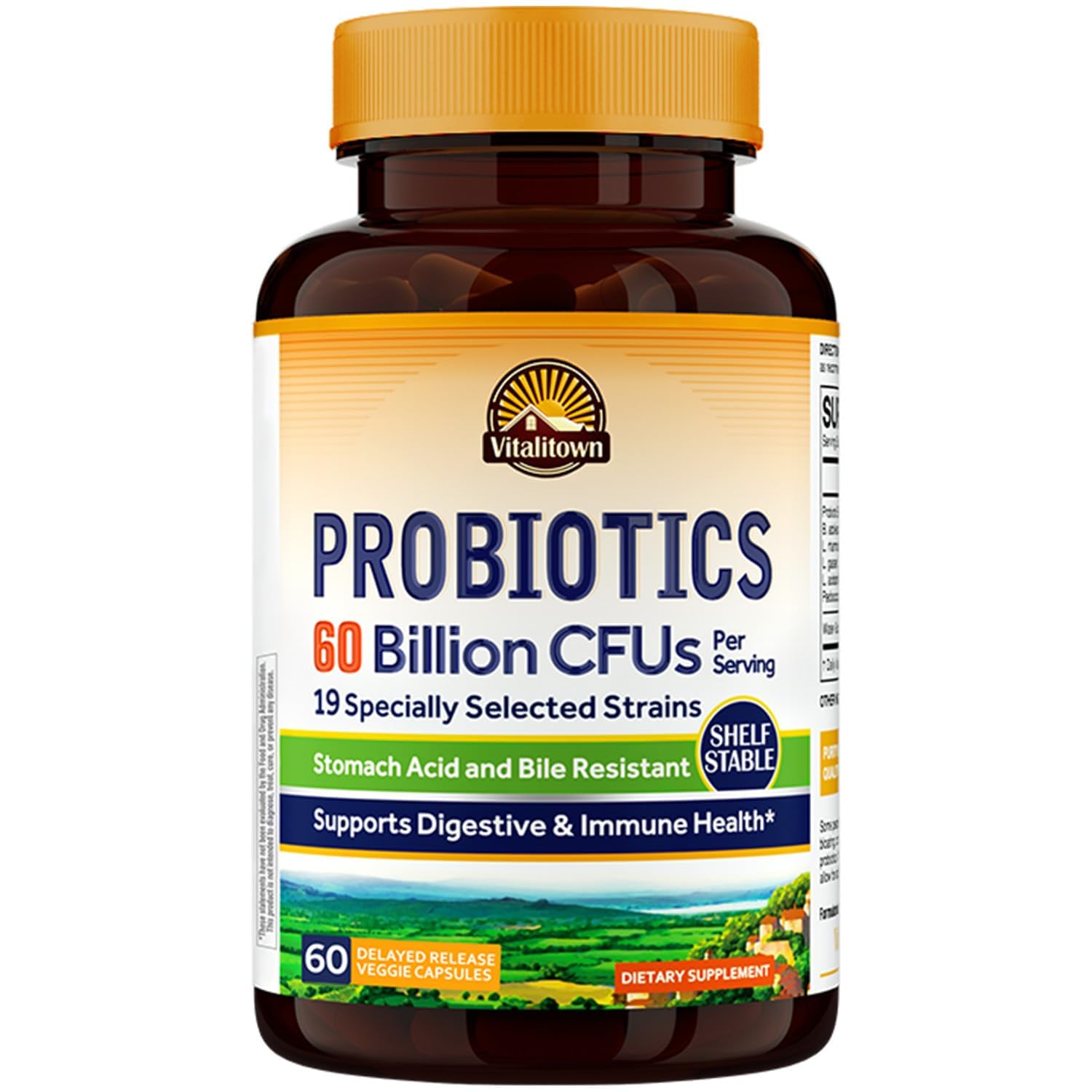 Vitalitown Probiotics 60 Billion CFUs front view packaging