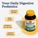 Vitalitown Probiotics 60 Billion CFUs side view with capsule