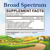 Vitalitown Ultra Strength Magnesium Complex 400mg back view with ingredients