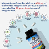 Vitalitown Ultra Strength Magnesium Complex 400mg side view showing capsule