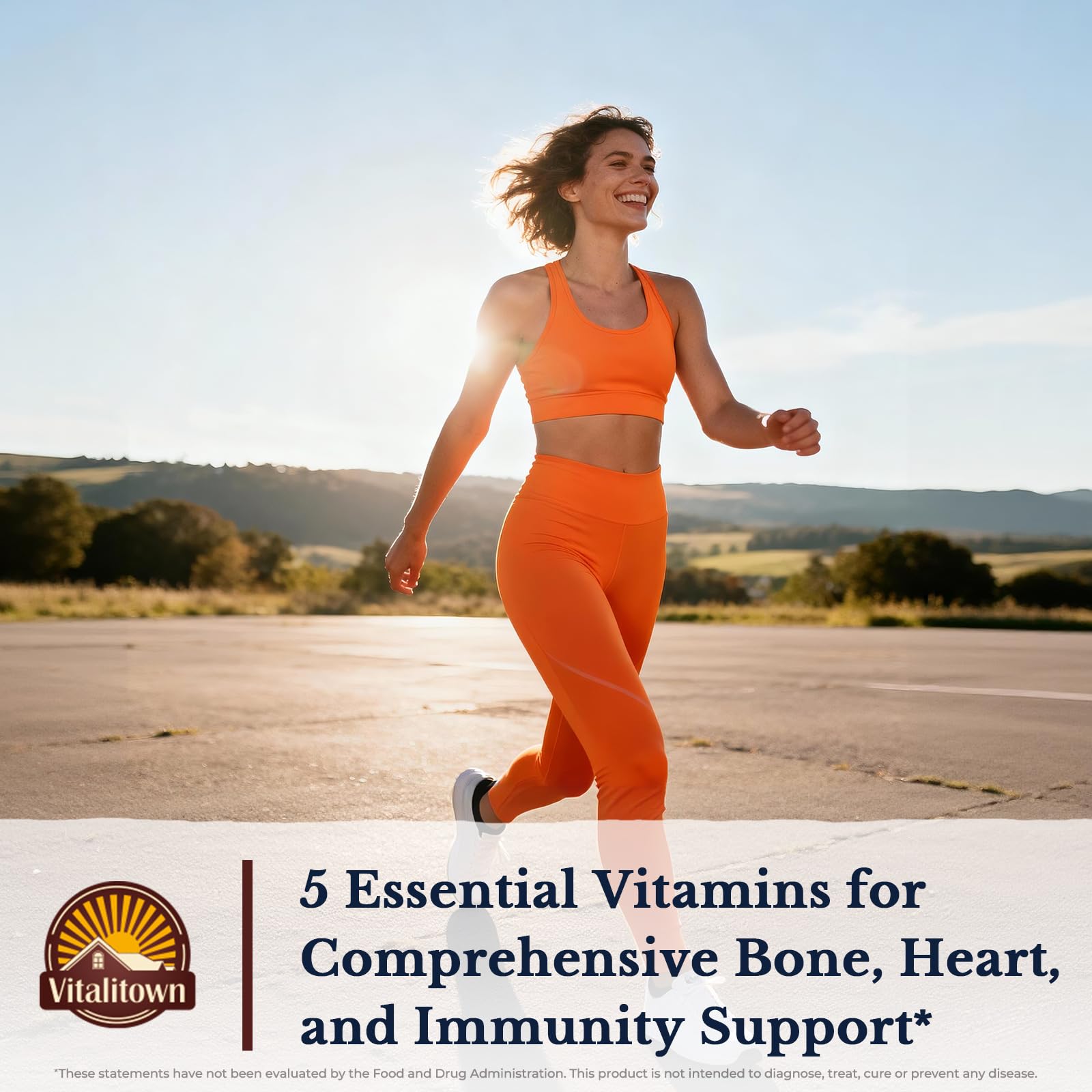 Vitalitown Vitamin ADK softgel on a wooden table