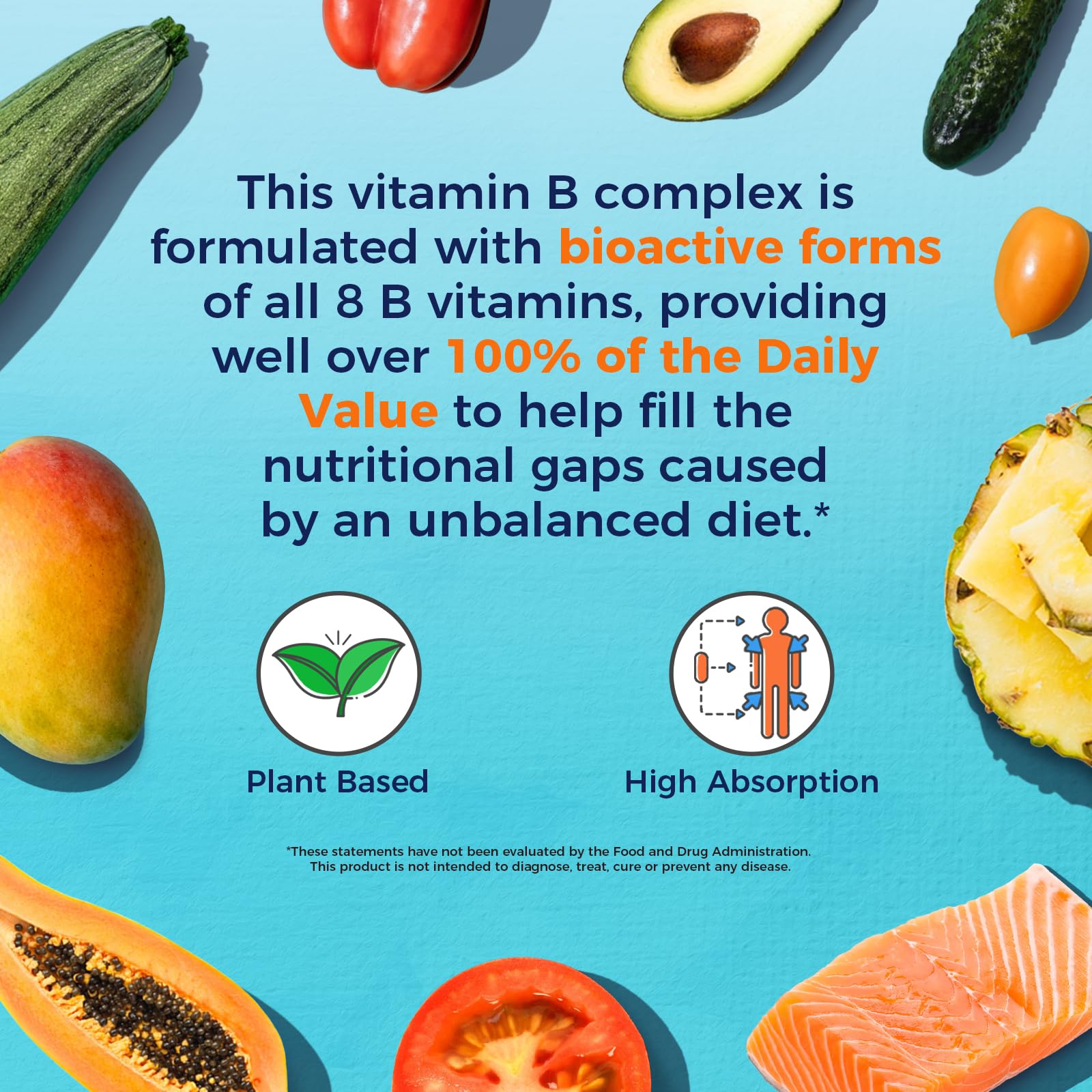 Vitalitown Vitamin B Complex capsules on a wooden surface