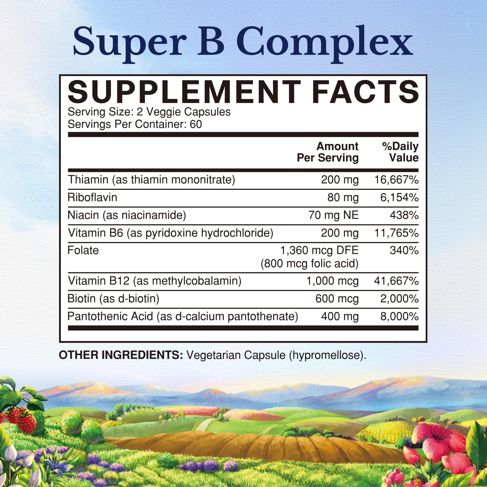 Vitalitown Vitamin B Complex in a lifestyle setting