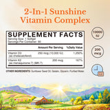 Vitalitown Vitamin D3 + K2 softgels side view