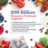 Vitalitown Women's Probiotic 200 Billion CFUs capsules on a table