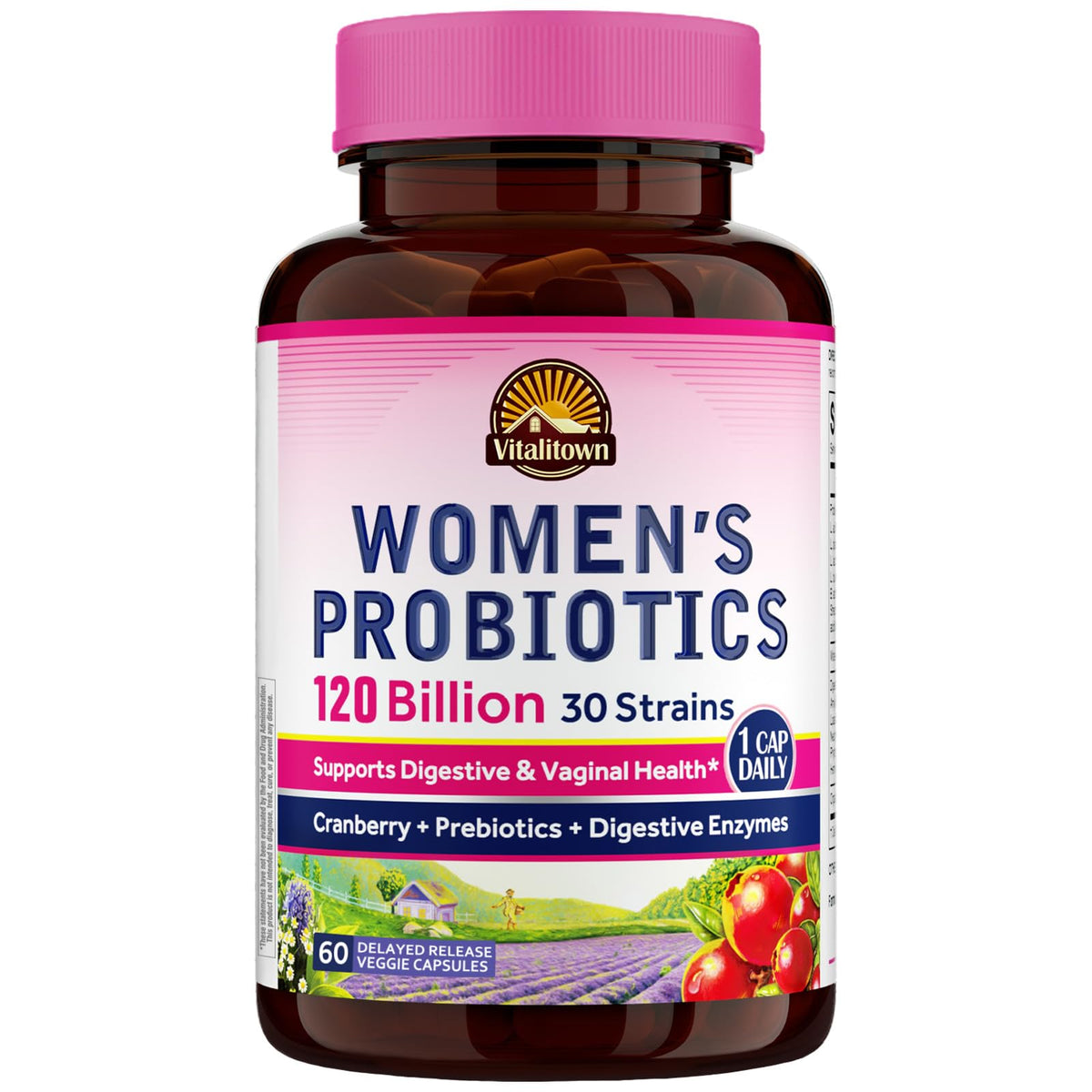 Vitalitown Women's Probiotics 120 Billion CFUs front view