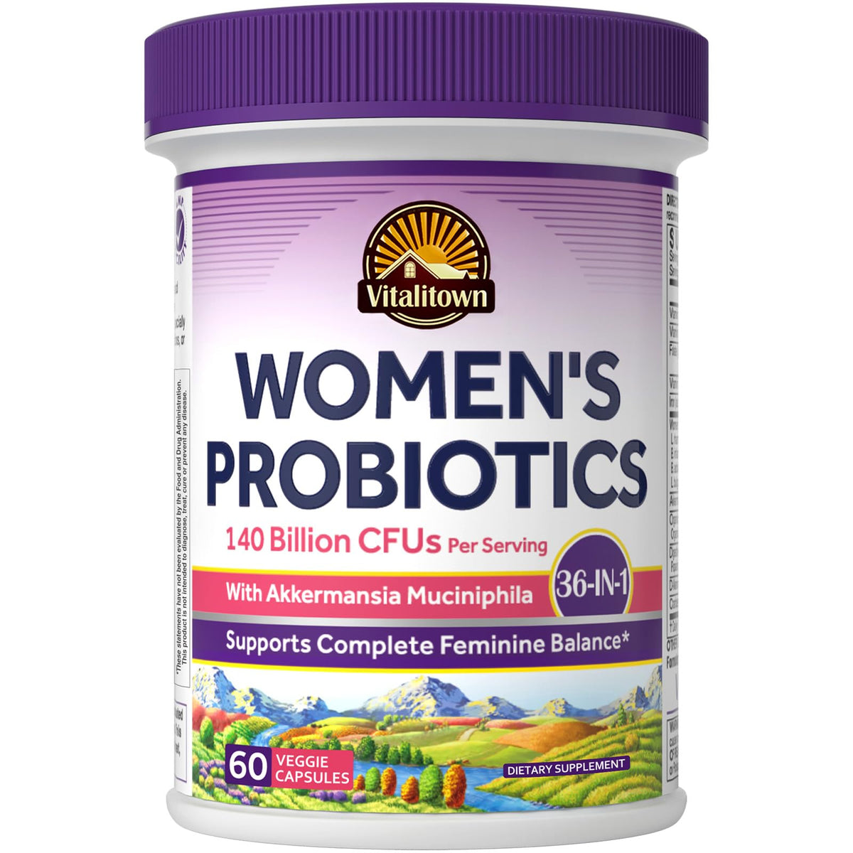 Vitalitown Women's Probiotics front view of packaging