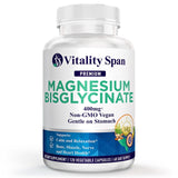 Vitality Span Magnesium Glycinate 400mg supplement front view