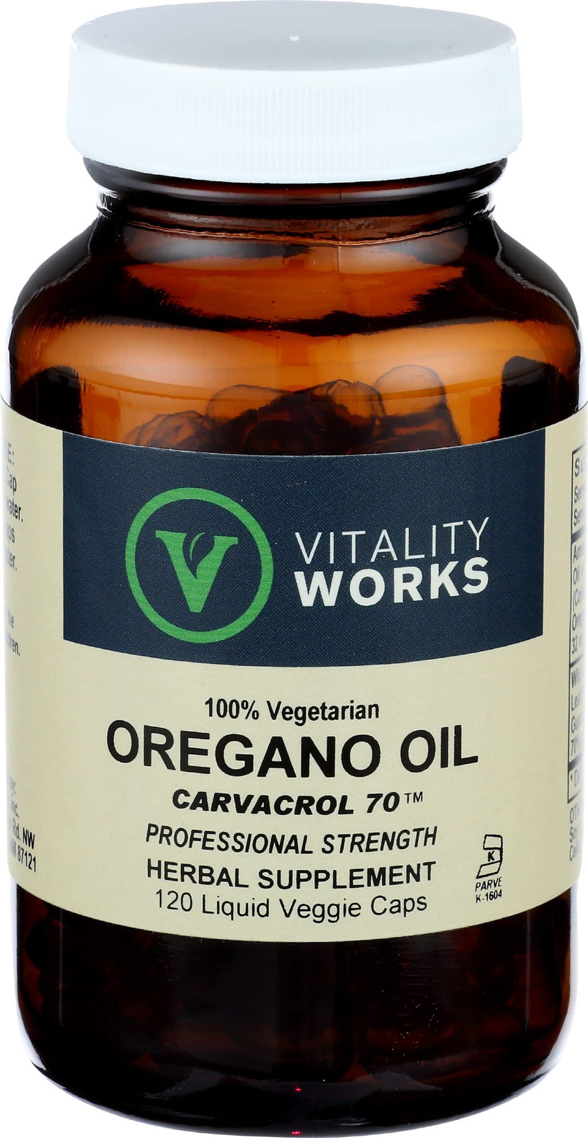 Vitality Works Oregano Herbal Supplement 229g front view