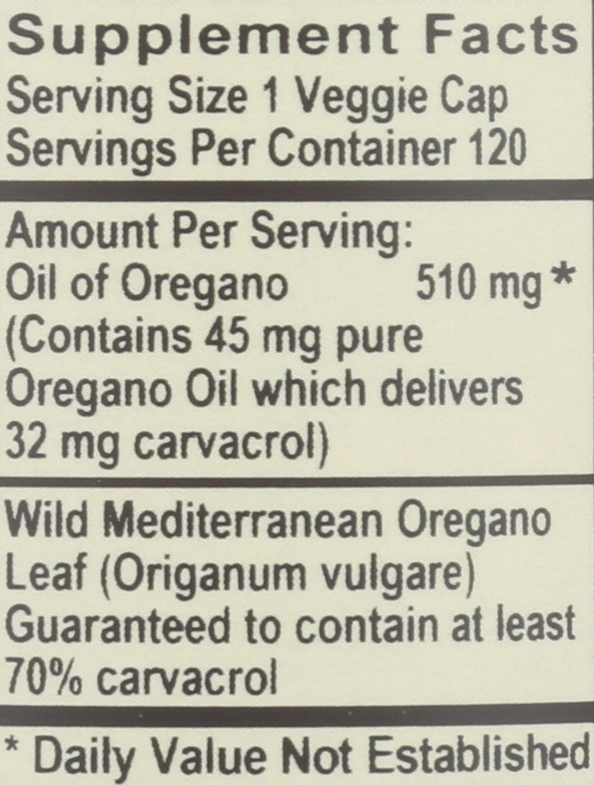 Vitality Works Oregano Herbal Supplement 229g side view