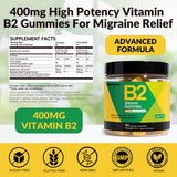 VitalityPeak Vitamin B2 Gummies 400mg bottle with label