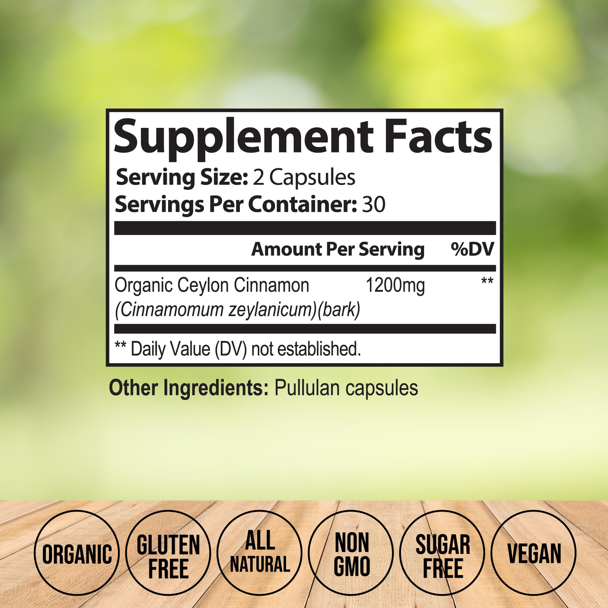 Vitalize Life Cinnamon capsules close-up