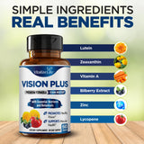 Vitalize Life Vision Plus Eye Health Supplement 60 Capsules side view