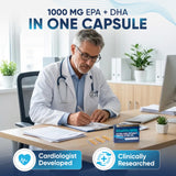 VitalRemedyMD VitalOils1000 Omega-3 Softgels on a table