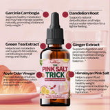 Vitalumina Pink Salt Trick Drops 60ml lemon flavour label