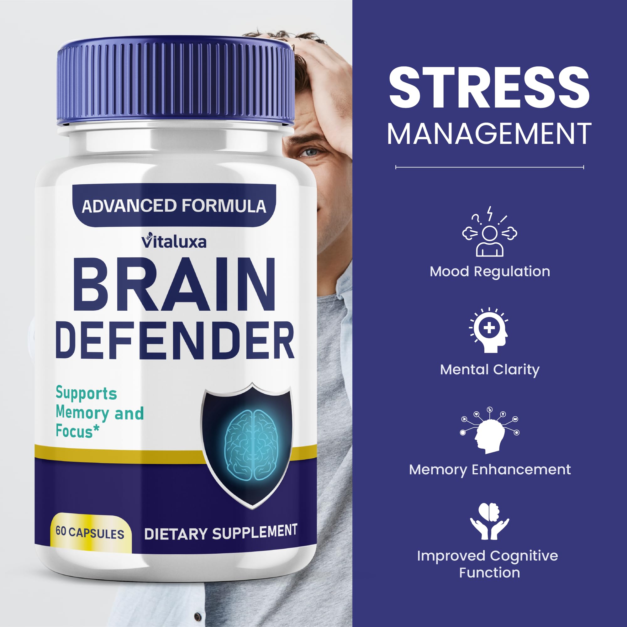 Vitaluxa Brain Defender Supplement ingredients list