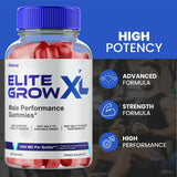 Vitaluxa Elite Grow XL Gummies displayed with a measuring spoon