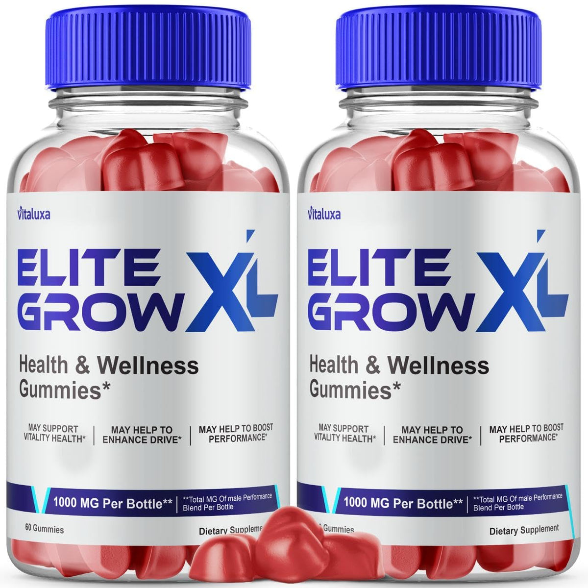 Vitaluxa Elite Grow XL Gummies front view packaging