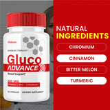 Vitaluxa Gluco Advance Capsules opened bottle with capsules