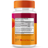 Vitaluxa Glycetra Natural Dietary Supplement capsules in a glass of water