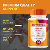 Vitaluxa Glycetra Natural Dietary Supplement capsules on a table