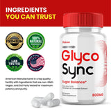 Vitaluxa Glyco Sync Supplement Support Pills capsules on a table