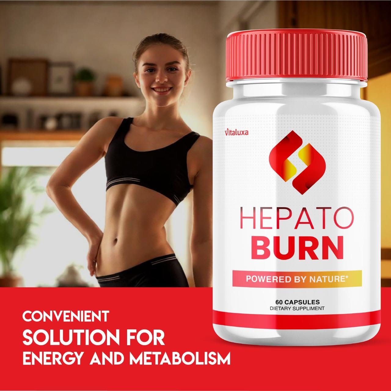 Vitaluxa HepatoBurn Supplement Pills packaging details